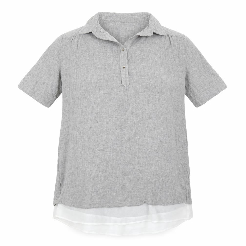 Womens UK Size L Zara Grey Basic Polo
