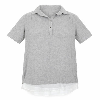 Womens UK Size L Zara Grey Basic Polo