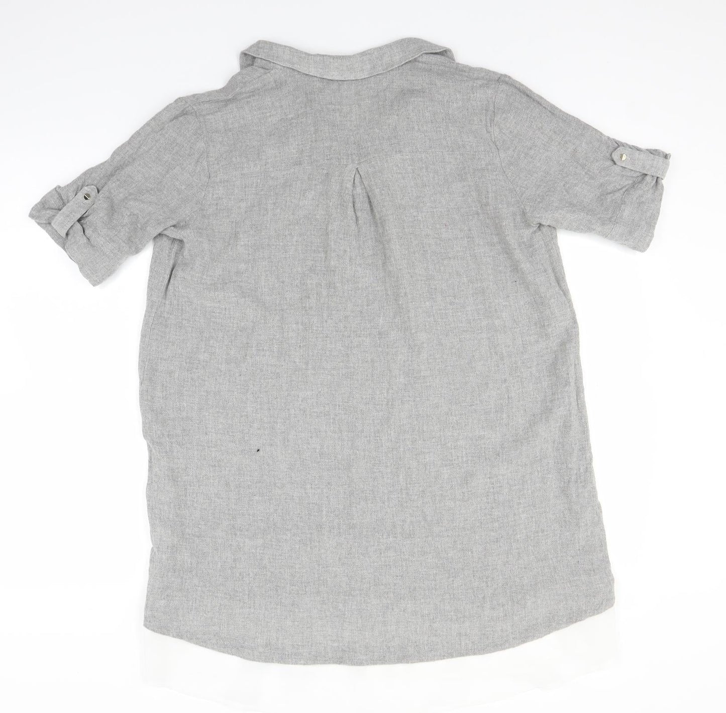 Womens UK Size L Zara Grey Basic Polo