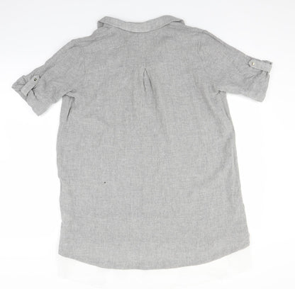 Womens UK Size L Zara Grey Basic Polo