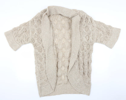 George Womens Brown  Knit Jacket Coatigan Size 12