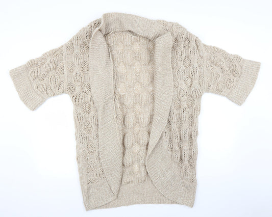 George Womens Brown  Knit Jacket Coatigan Size 12