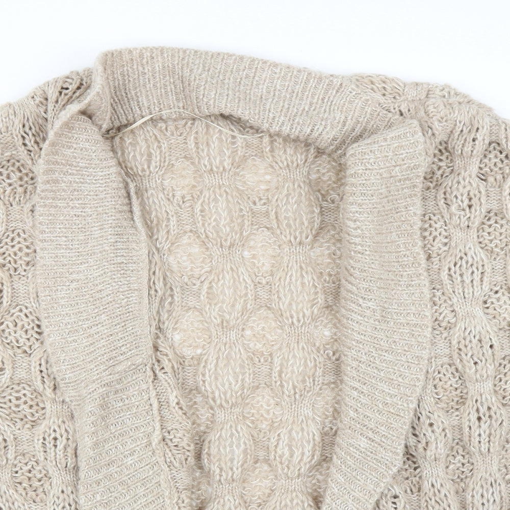 George Womens Brown  Knit Jacket Coatigan Size 12