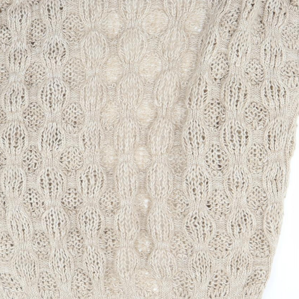 George Womens Brown  Knit Jacket Coatigan Size 12