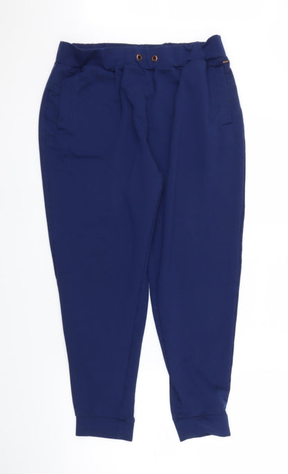 Womens UK Size 14 Preworn Regular Fit  Black Trousers