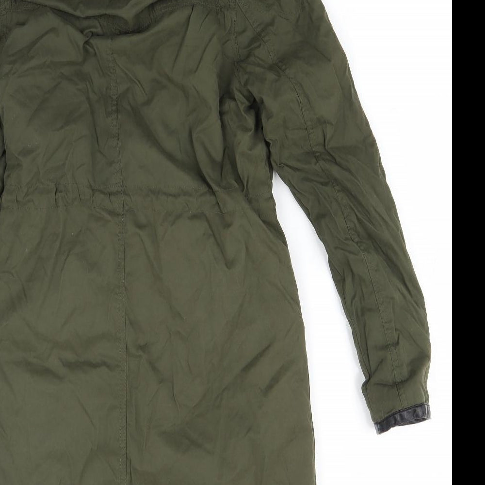 Womens UK Size 6 Atmosphere Green Parka Coat