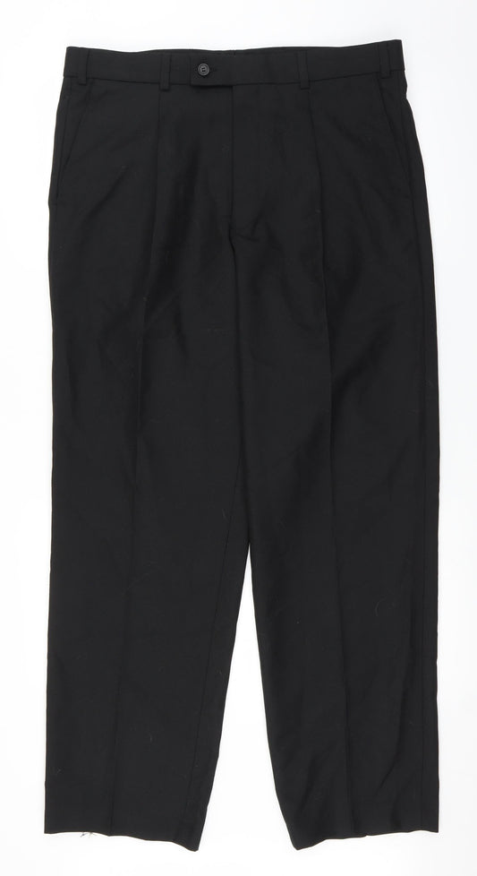 Preworn Mens Black   Trousers  Size 36 in L31 in