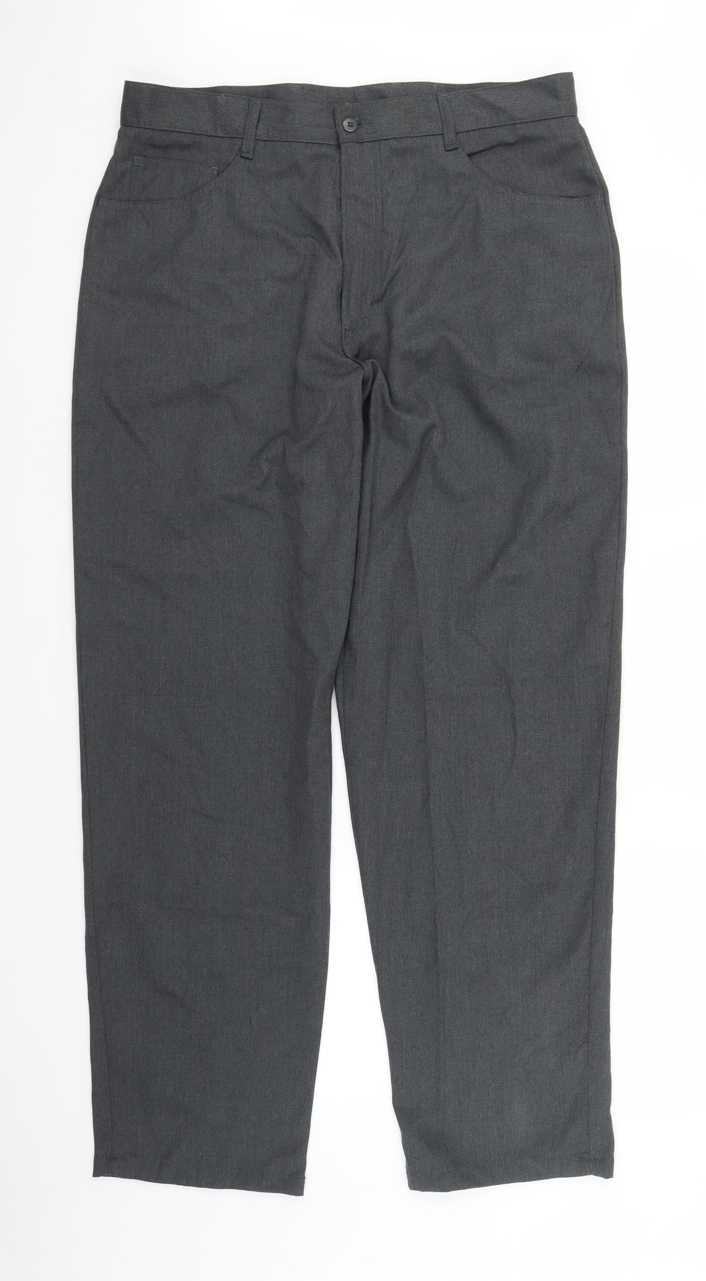 Mens UK Size 32 in Cedar Wood State Regular Fit  Grey Trousers