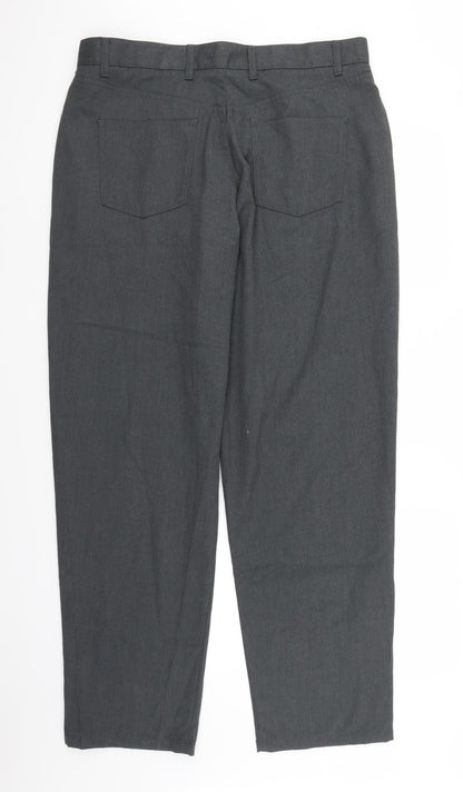 Mens UK Size 32 in Cedar Wood State Regular Fit  Grey Trousers
