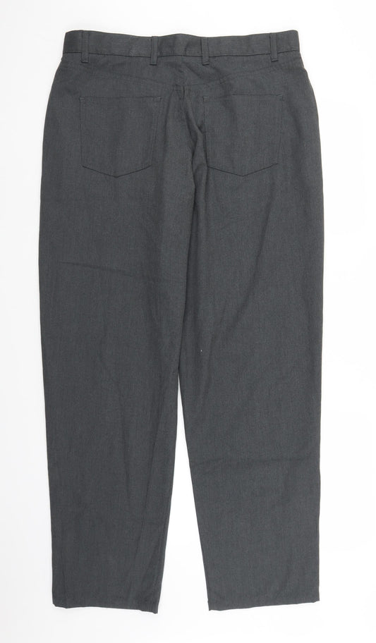 Mens UK Size 32 in Cedar Wood State Regular Fit  Grey Trousers