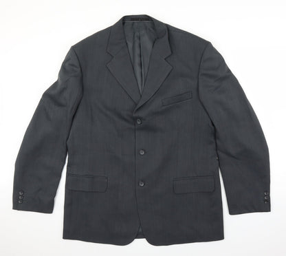 Armando Mens Grey   Jacket Suit Jacket Size 42