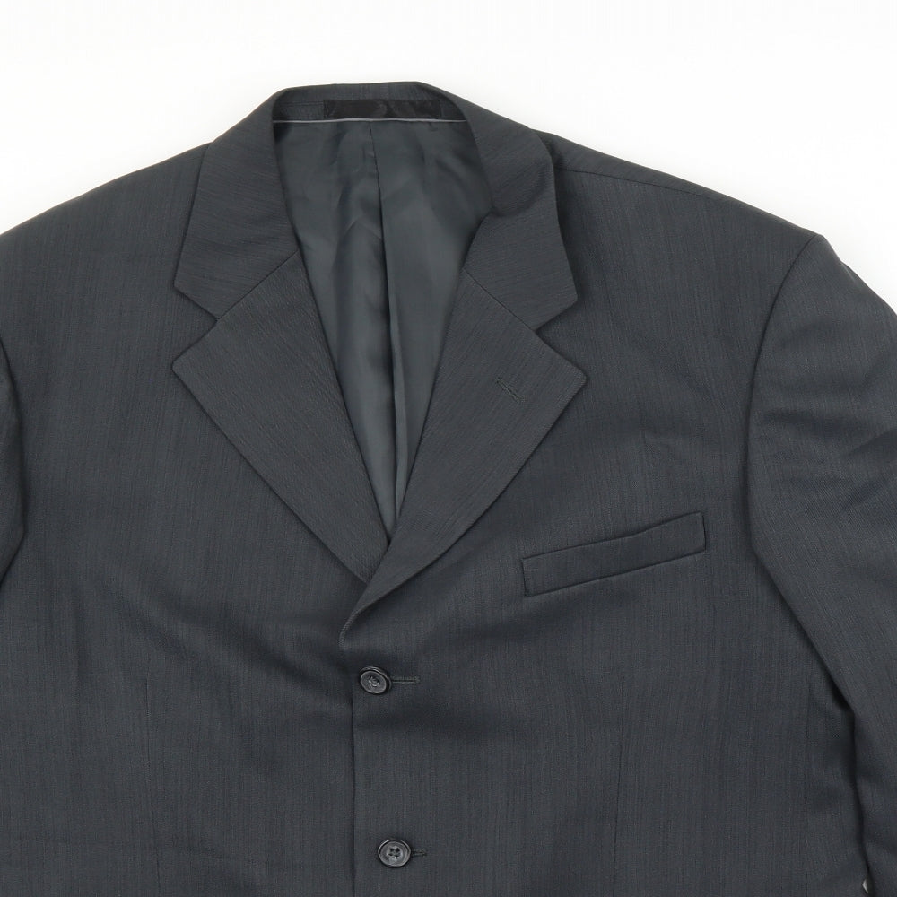 Armando Mens Grey   Jacket Suit Jacket Size 42