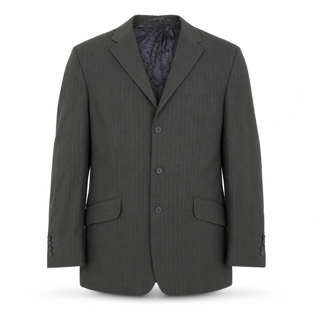 Next Mens Green Striped  Jacket Suit Jacket Size 42