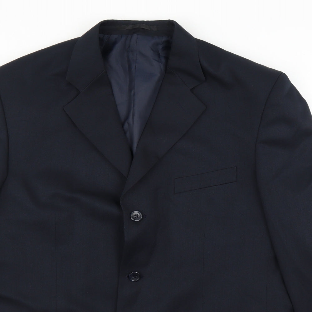 Mens UK Size 42 SAVATINI Regular Blue Suit Jacket