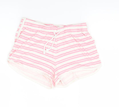 Primark Womens Pink Striped  Chino Shorts Size 6