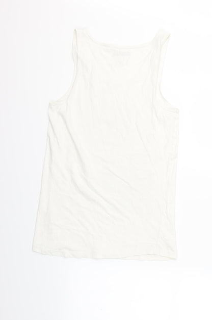 Womens UK Size S Cedar Wood State White Basic Blouse