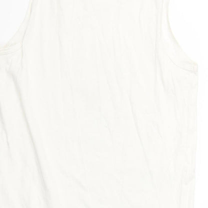 Womens UK Size S Cedar Wood State White Basic Blouse