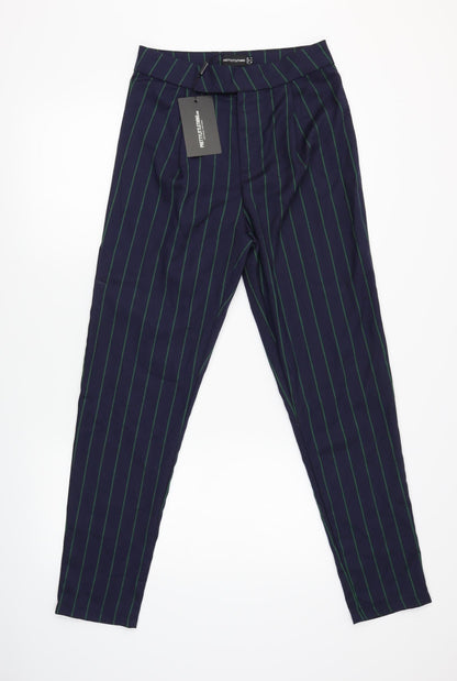 Womens UK Size 8 Pretty Little Thing Regular Fit Dress Pants Blue Trousers