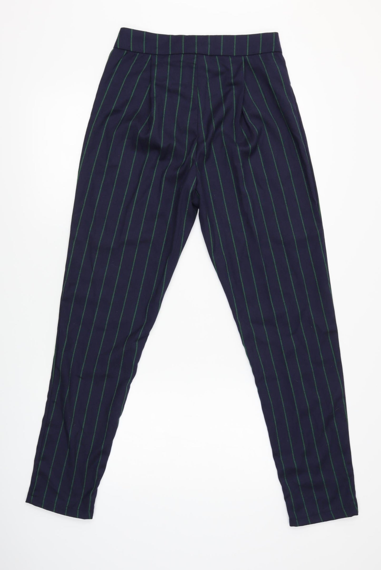 Womens UK Size 8 Pretty Little Thing Regular Fit Dress Pants Blue Trousers