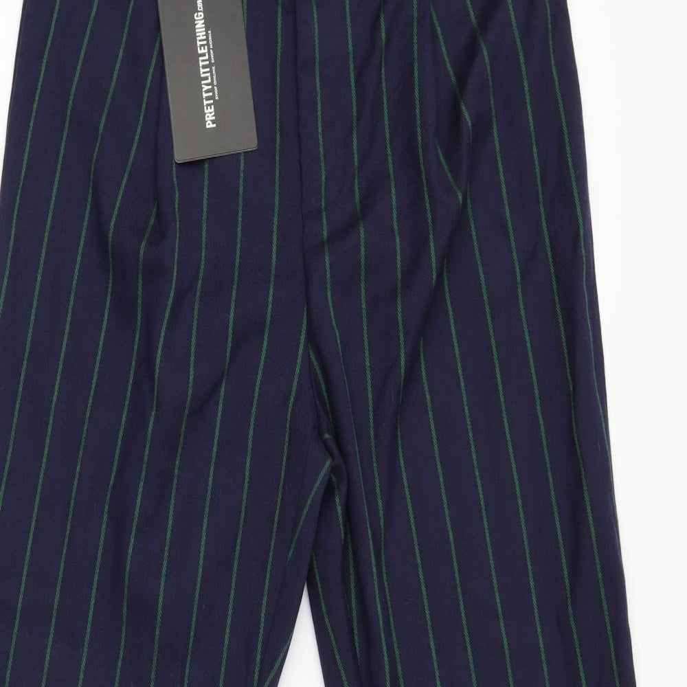 Womens UK Size 8 Pretty Little Thing Regular Fit Dress Pants Blue Trousers