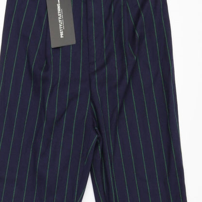 Womens UK Size 8 Pretty Little Thing Regular Fit Dress Pants Blue Trousers