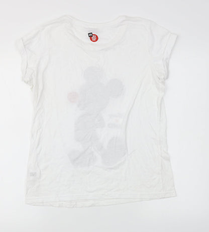 TJX Europe Womens Ivory   Basic T-Shirt Size S  - Comic Relief Mickey Mouse