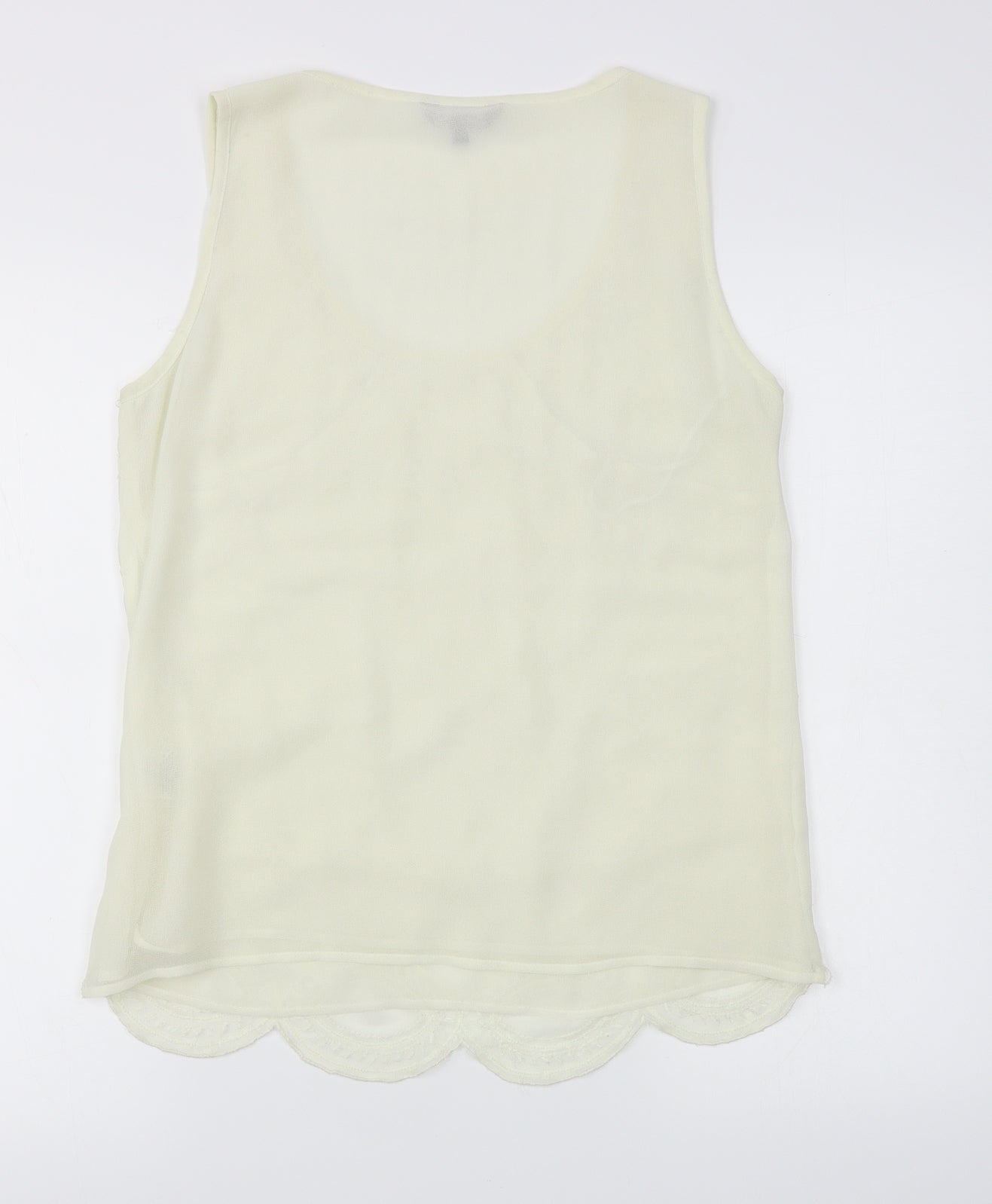 Womens UK Size 12 Matalan Ivory Basic Tank