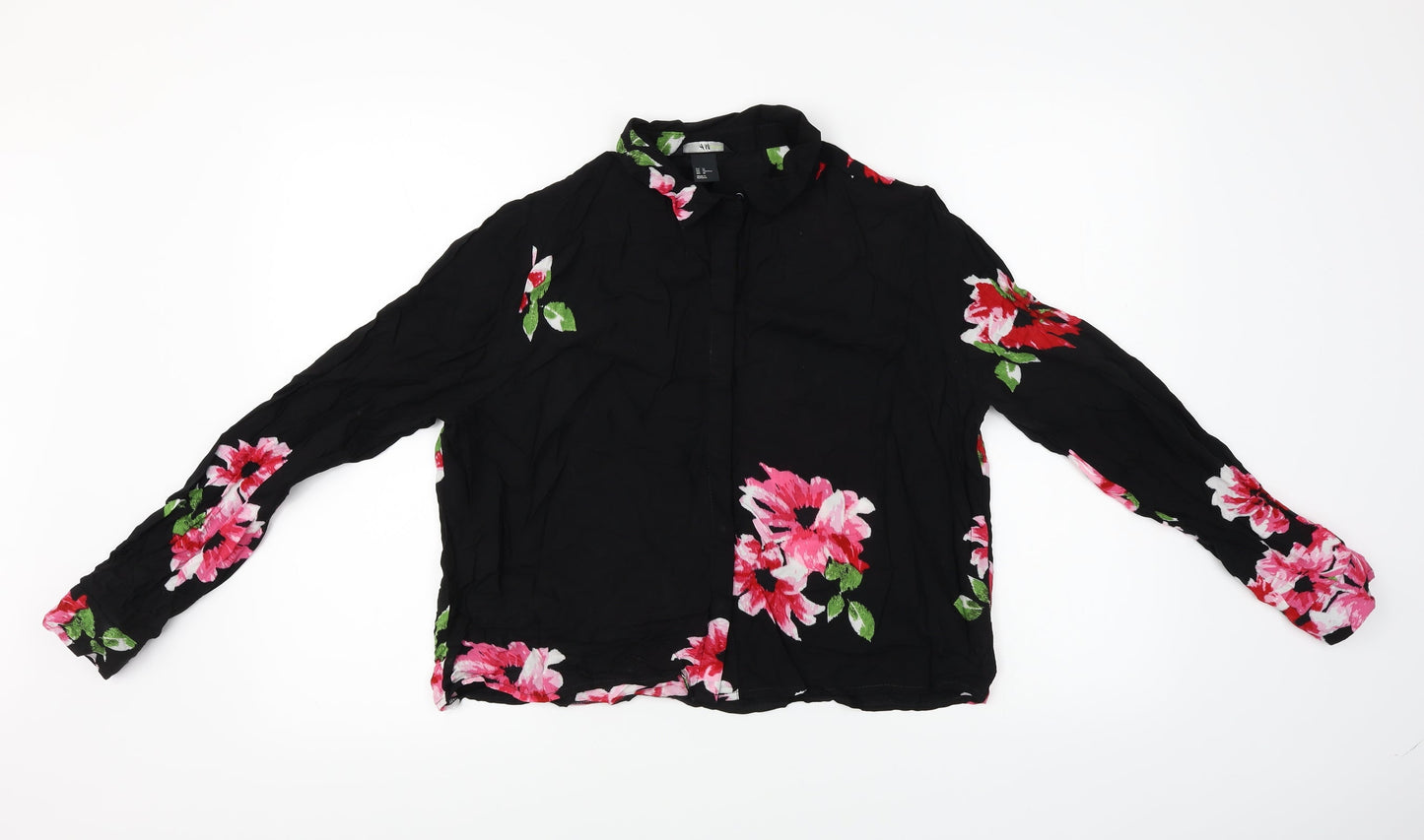 Womens UK Size 40 H&M Black Basic Blouse