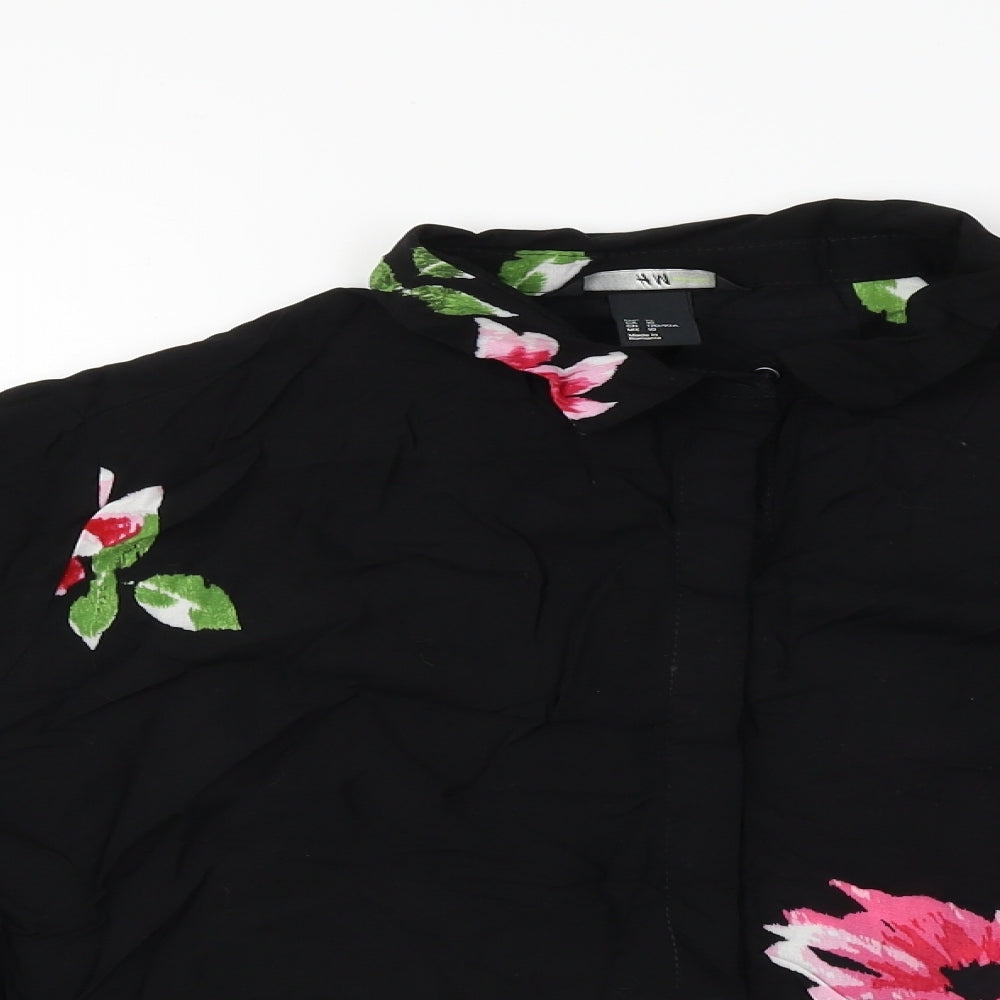 Womens UK Size 40 H&M Black Basic Blouse