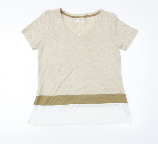 Womens UK Size 14 NEXT Brown Basic T-Shirt