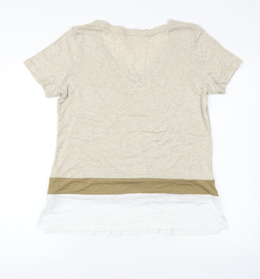 Womens UK Size 14 NEXT Brown Basic T-Shirt
