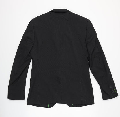 Method Mens Black Striped  Jacket Blazer Size 38
