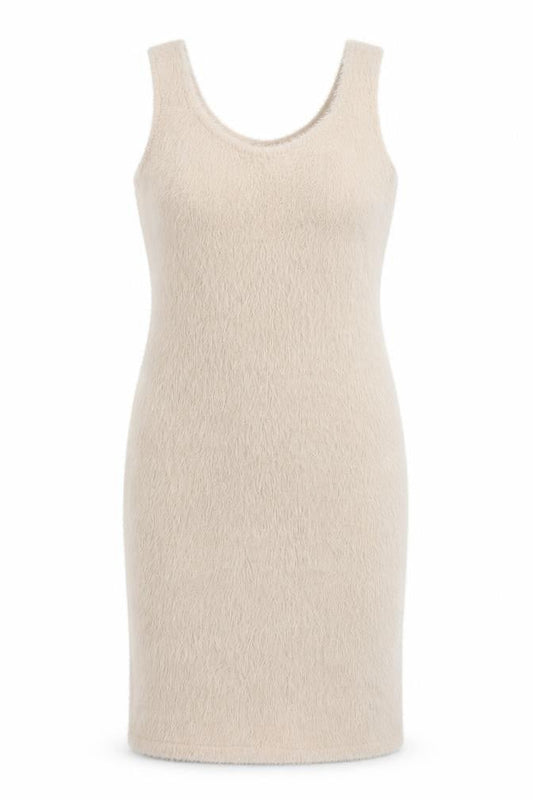 Front view of ASOS women’s beige a-line, size S