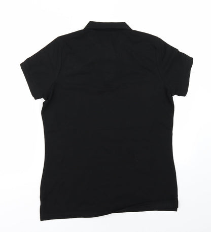 Asquith & Fox Womens Black   Basic Polo Size M