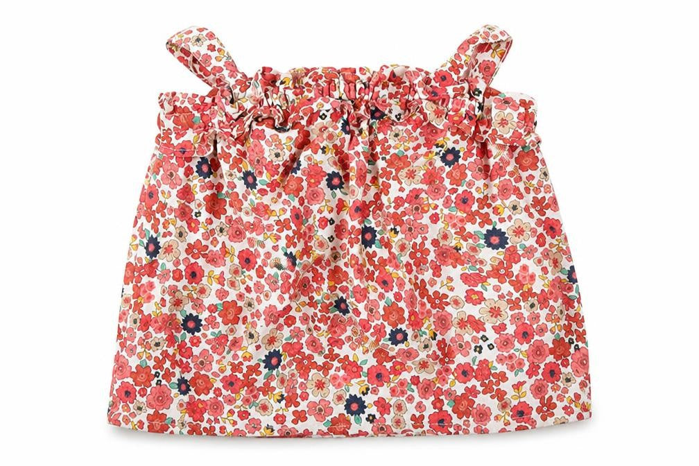 Front view of Preworn girls’ multicoloured floral shift, size 12-18, months