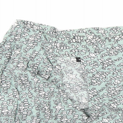 Warehouse Womens Green Floral  Cardigan Jumper Size 16