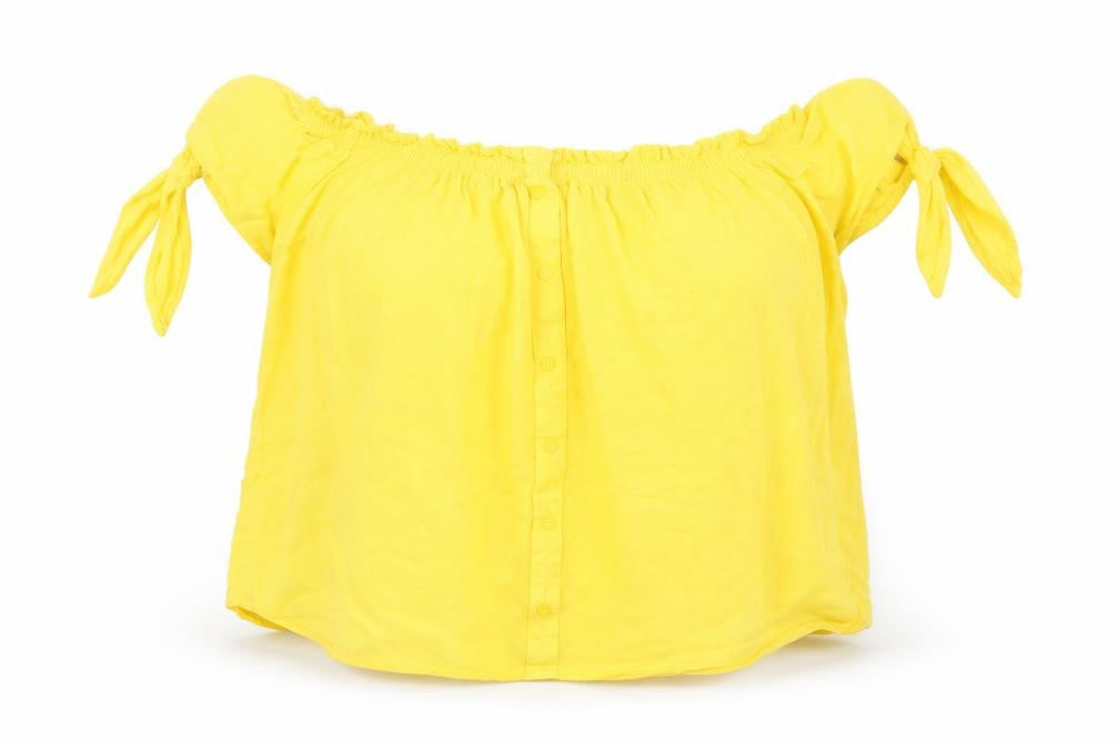 Womens UK Size 8 Primark Yellow Basic Blouse