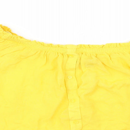 Primark Womens Yellow   Basic Blouse Size 8