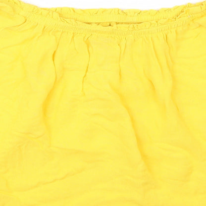 Primark Womens Yellow   Basic Blouse Size 8