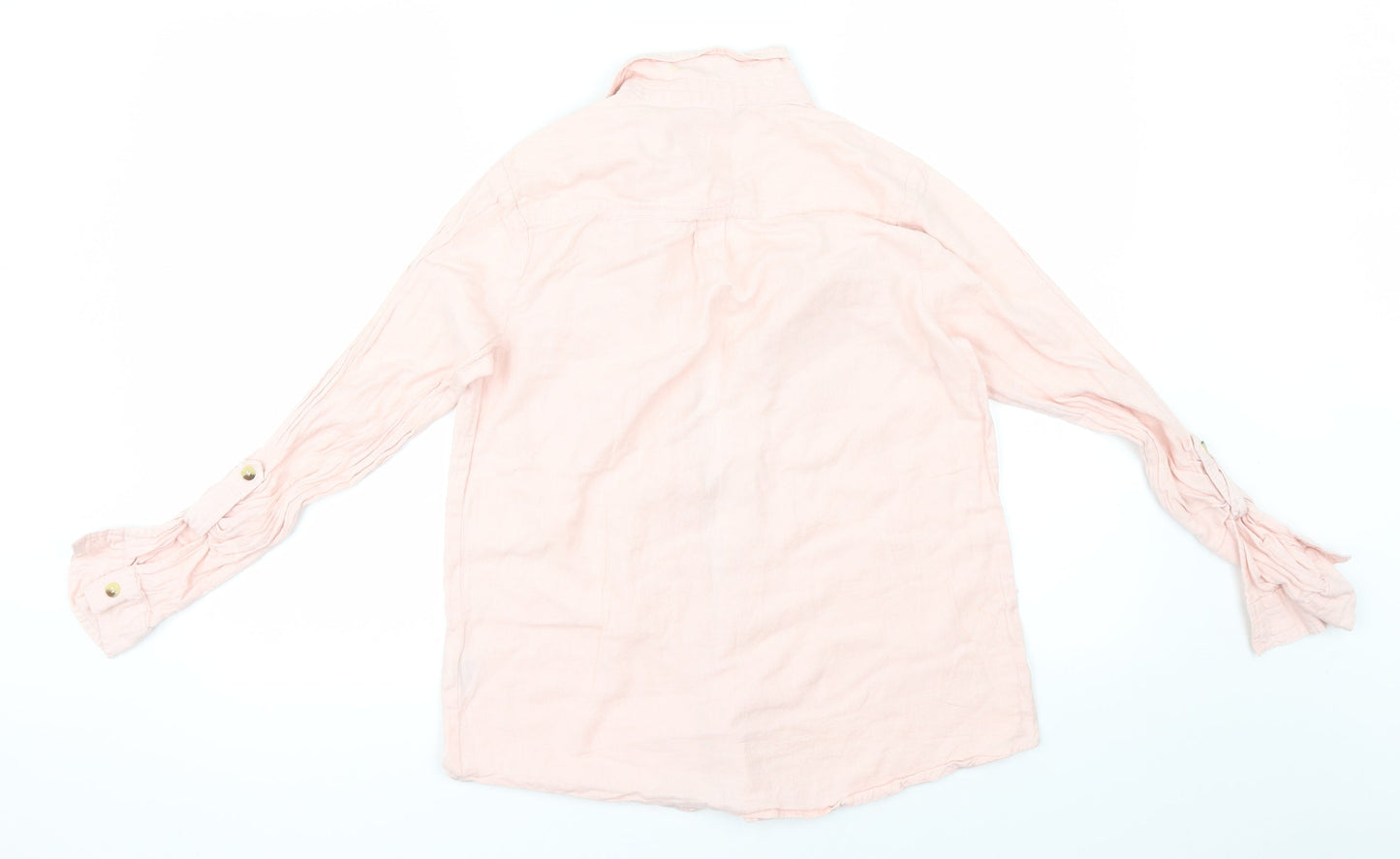 Womens UK Size 8 Select Pink Basic Button-Up