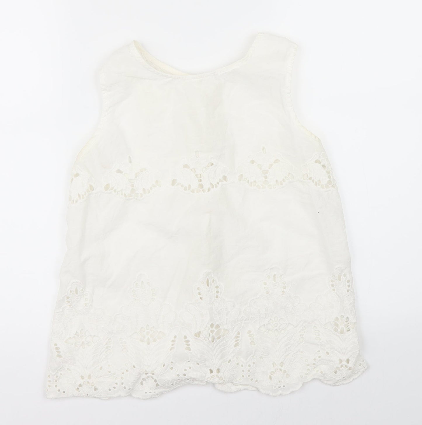 Womens UK Size 10 River Island White Basic Blouse
