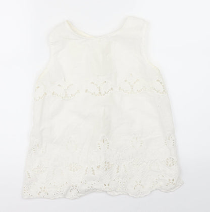 Womens UK Size 10 River Island White Basic Blouse