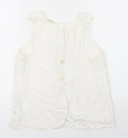 Womens UK Size 10 River Island White Basic Blouse
