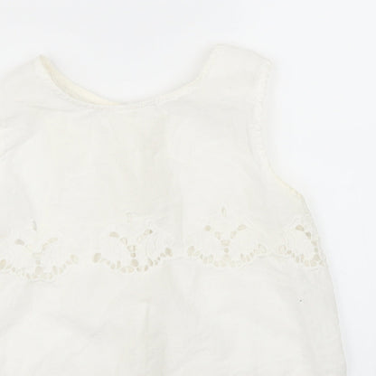 Womens UK Size 10 River Island White Basic Blouse