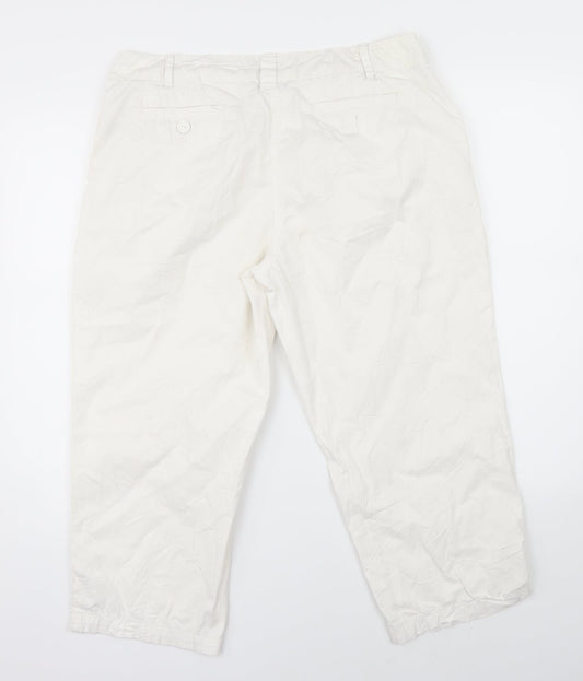 Debenhams Womens White   Trousers  Size 12 L22 in