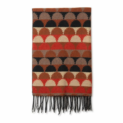 Preworn Womens Brown Striped   Shawl/Wrap