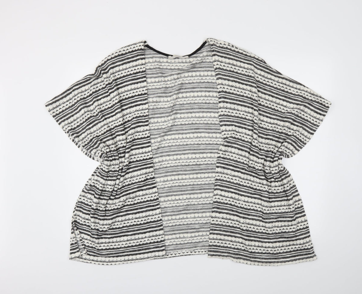George Womens White Striped  Wrap Jumper One Size