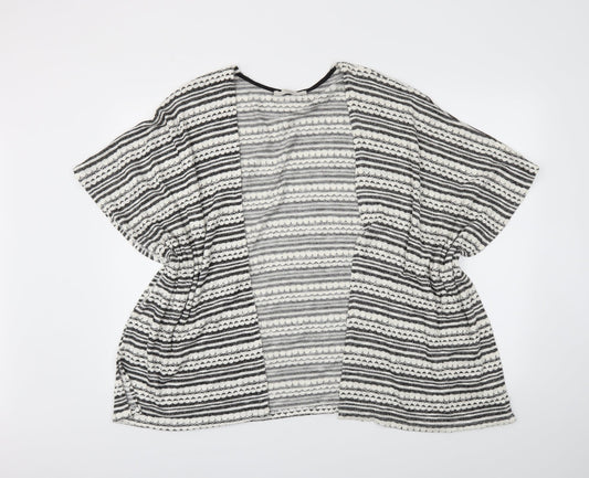 George Womens White Striped  Wrap Jumper One Size