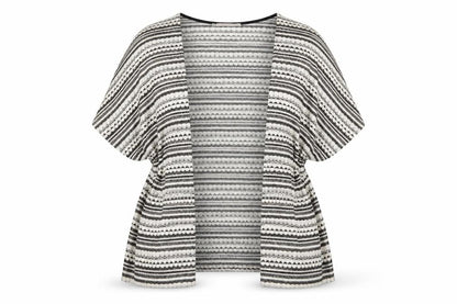 George Womens White Striped  Wrap Jumper One Size