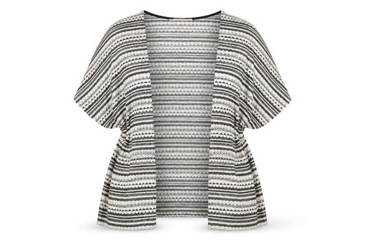 George Womens White Striped  Wrap Jumper One Size